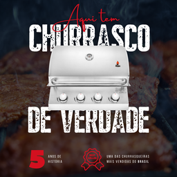 Churrasqueira a Gás de Embutir Concept Series 4 Queimadores para Bancada - 9
