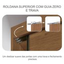Ver imagem 7 de Guarda Roupa Casal Palazzo com Espelho e Gaveteiro Suiça Cumaru 23 - Novo Horizonte