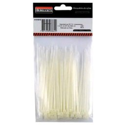 Kit 10X Abraçadeira Nylon Branca 150 X 2,5 Starfer Com 100 Un - 9 Kit 10X Abraçadeira Nylon Branca 150 X 2,5 Starfer Com 100 Un - 9