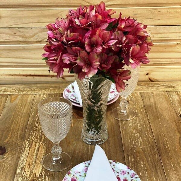 Dia das Mães Presente Vaso para Decoração em Vidro para Flores Enfeites Mesa Sala Jantar Aparador - 4