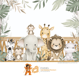 Painel Safari Aquarela-md10 - 2