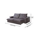 Ver imagem 2 de Sofá Retrátil e Reclinável 2,80m Pillow de 25 Cm Molas Pocket Berlin - Movenzo Estofados