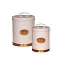 Ver imagem 1 de Kit 2 Latas Metal Retro com Tampa Hermética
