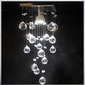 Lustre De Cristal Legítimo Sala Quarto quadrado 30 Cm Altura