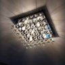 Lustre de Cristal Verdadeiro K9 Sala Quarto 30x30 e 10 Cm Altura Ilustre Cristais - 2