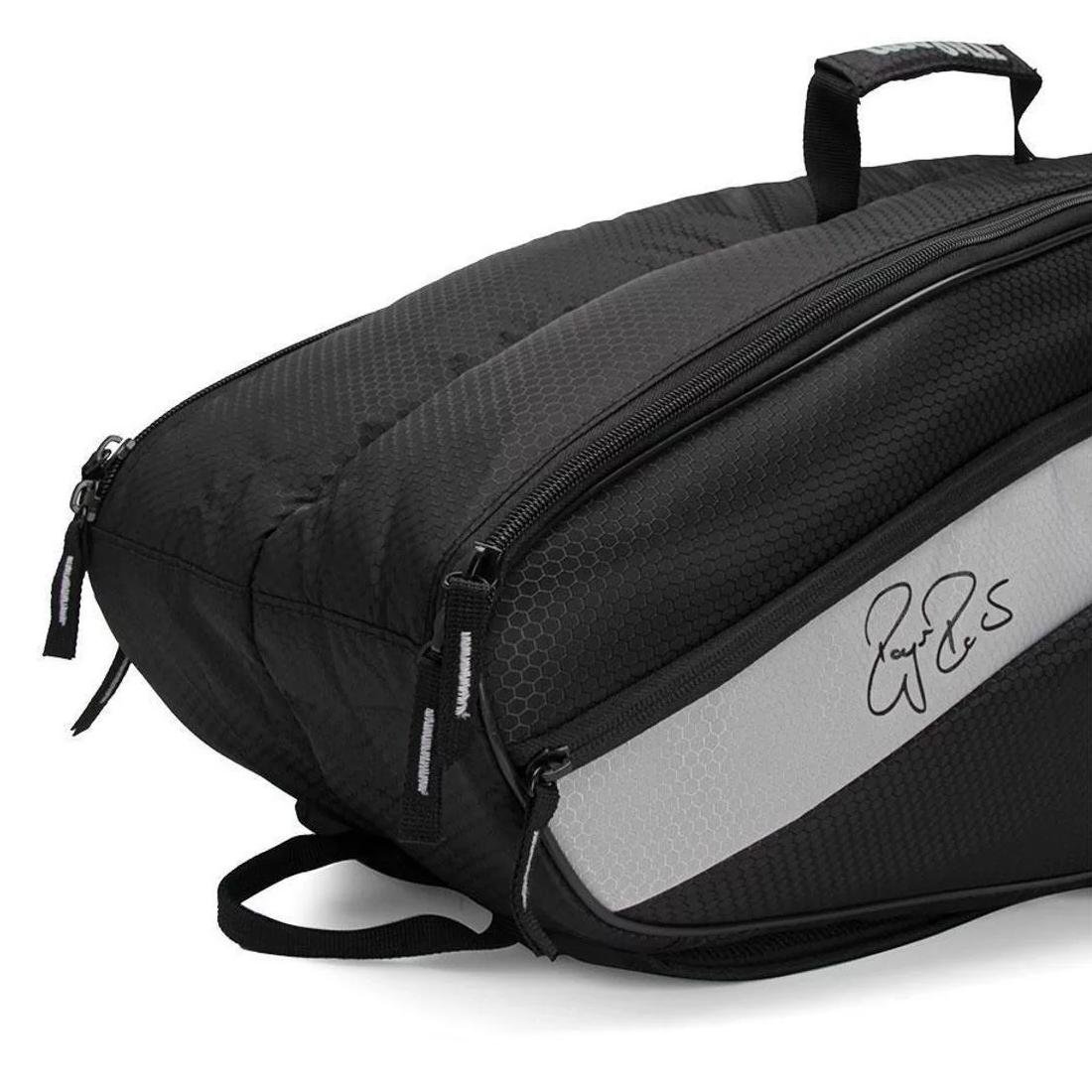 Raqueteira Roger Federer Team 6 Pack Wilson - Preto - 4