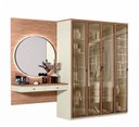Ver imagem 2 de Guarda Roupa Reflecta 4 Portas e Penteadeira 100% MDF Fancy Marrom/Areia