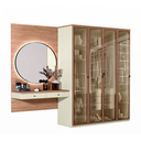 Ver imagem 2 de Guarda Roupa Reflecta 4 Portas e Penteadeira 100% MDF Fancy Marrom/Areia