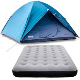 Kit Colchão Inflável Casal com Barraca Até 3 Pessoas Ntk - 1