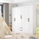 Ver imagem 1 de Guarda Roupa Infantil Elissa 6 Portas Carioca Moveis