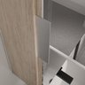 Conjunto Gabinete Banheiro Nivus 60cm (armário + Cuba + Espelheira) Madeirado / Branco - 4