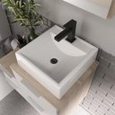 Ver imagem 3 de Conjunto Gabinete Banheiro Nivus 60cm (armário + Cuba + Espelheira) Madeirado / Branco