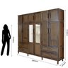Guarda-Roupa Casal com Espelho 12 Portas 4 Gavetas Goiânia Rodmóveis - 4