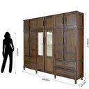 Ver imagem 4 de Guarda-Roupa Casal com Espelho 12 Portas 4 Gavetas Goiânia Rodmóveis