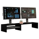 Ver imagem 7 de Kit 02 Suportes Stand-pro Base para Monitor Soft Elevado 95cm em Mdf com 01 Prateleira Preto