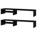 Ver imagem 2 de Kit 02 Suportes Stand-pro Base para Monitor Soft Elevado 95cm em Mdf com 01 Prateleira Preto