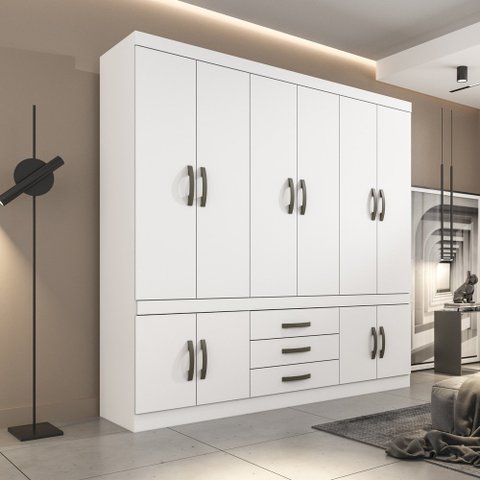 Roupeiro New Parma sem Espelho - Sallêto:Branco