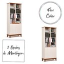 Ver imagem 3 de Livreiro Ej Flow 2 Portas 6 Prateleiras com Pés Madeira Off White/freijo