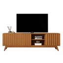 Ver imagem 1 de Rack Bancada Açai 180 Cm Tv até 75" com Pés Madeira Maciça Nature