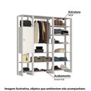 Ver imagem 2 de Estante Closet Yes com 1 Porta e 11 Nichos - Branco