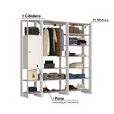 Ver imagem 3 de Estante Closet Yes com 1 Porta e 11 Nichos - Branco
