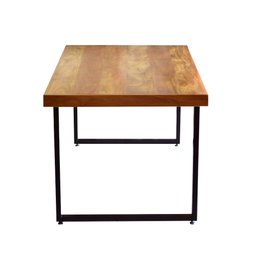 Mesa Industrial Bernardo Madeira Maciça com Ferragem Preta 1,80m - 2