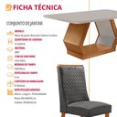 Ver imagem 7 de Mesa de Jantar Alvorada 180cm Tampo MDF Vidro Canto Copo com 6 Cadeiras Carolina
