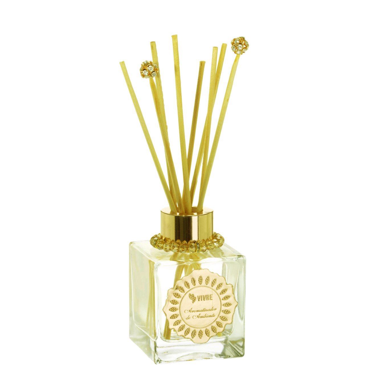 DIFUSOR AROMAS VIDRO SHINE 100ML ENF.DOURADOS - FRAGRÂNCIA: LA VIE EST BELLE - 1