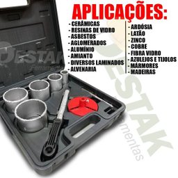 Kit Jogo Serra Copo Diamantada Cerâmica E Telha 728429 Mtx - 3