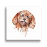 Quadro Cachorro Poodle Estilizado 40X40Cm Slim Branca B098 - 3
