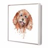 Quadro Cachorro Poodle Estilizado 40X40Cm Slim Branca B098 - 1