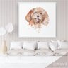 Quadro Cachorro Poodle Estilizado 40X40Cm Slim Branca B098 - 2