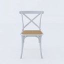 Ver imagem 2 de Kit 4 Cadeiras Katrina X Branca Assento Bege Aço