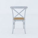 Ver imagem 4 de Kit 4 Cadeiras Katrina X Branca Assento Bege Aço