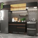 Ver imagem 1 de Armário de Cozinha Compacta Reims 260cm Preto Reims Madesa 03