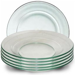 10Pçs Prato Fundo De Vidro Transparente Aço Temperado - 1