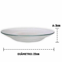 10Pçs Prato Fundo De Vidro Transparente Aço Temperado - 2