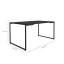 Ver imagem 5 de Mesa de Jantar 06 Lugares Porto 160 cm Preto Base Metálica Industrial Preto - D’Rossi