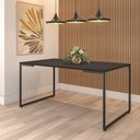 Ver imagem 2 de Mesa de Jantar 06 Lugares Porto 160 cm Preto Base Metálica Industrial Preto - D’Rossi