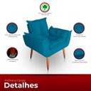 Ver imagem 3 de Poltrona Opala para Sala com Puff Reforçada Suede