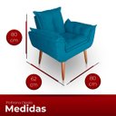 Ver imagem 6 de Poltrona Opala para Sala com Puff Reforçada Suede