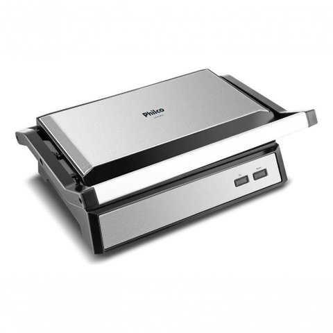 Grill Philco PGR32 2 em 1 Chapa Abertura 180 Graus Preto com Inox 1200W 110V