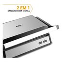 Ver imagem 5 de Grill Philco PGR32 2 em 1 Chapa Abertura 180 Graus Preto com Inox 1200W 110V