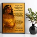 Ver imagem 1 de Quadro Oração Oxum - Prosperidade 24x18cm - com Vidro:moldura Branca