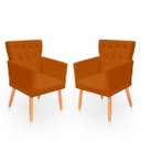 Ver imagem 1 de Kit Poltrona Capitonê Clássica Confortável para Sala e Quarto Ana Suede