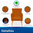 Ver imagem 3 de Kit Poltrona Capitonê Clássica Confortável para Sala e Quarto Ana Suede