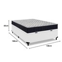 Ver imagem 2 de Cama Box Baú Casal Branco + Colchão De Espuma D45 - Ortobom - Airtech 150 60x138x188cm