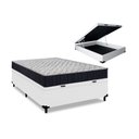 Ver imagem 1 de Cama Box Baú Casal Branco + Colchão De Espuma D45 - Ortobom - Airtech 150 60x138x188cm