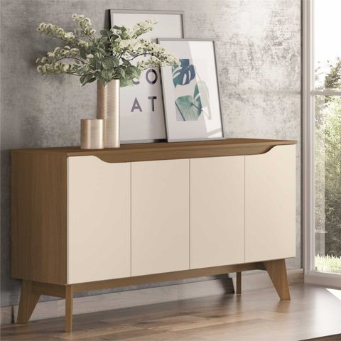 Buffet Quartzo 4 Portas Nature Off White