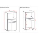 Ver imagem 4 de Balcão Multiuso para Forno Microondas 2 Portas e 1 Gavetão Duo Branco - Pallazio